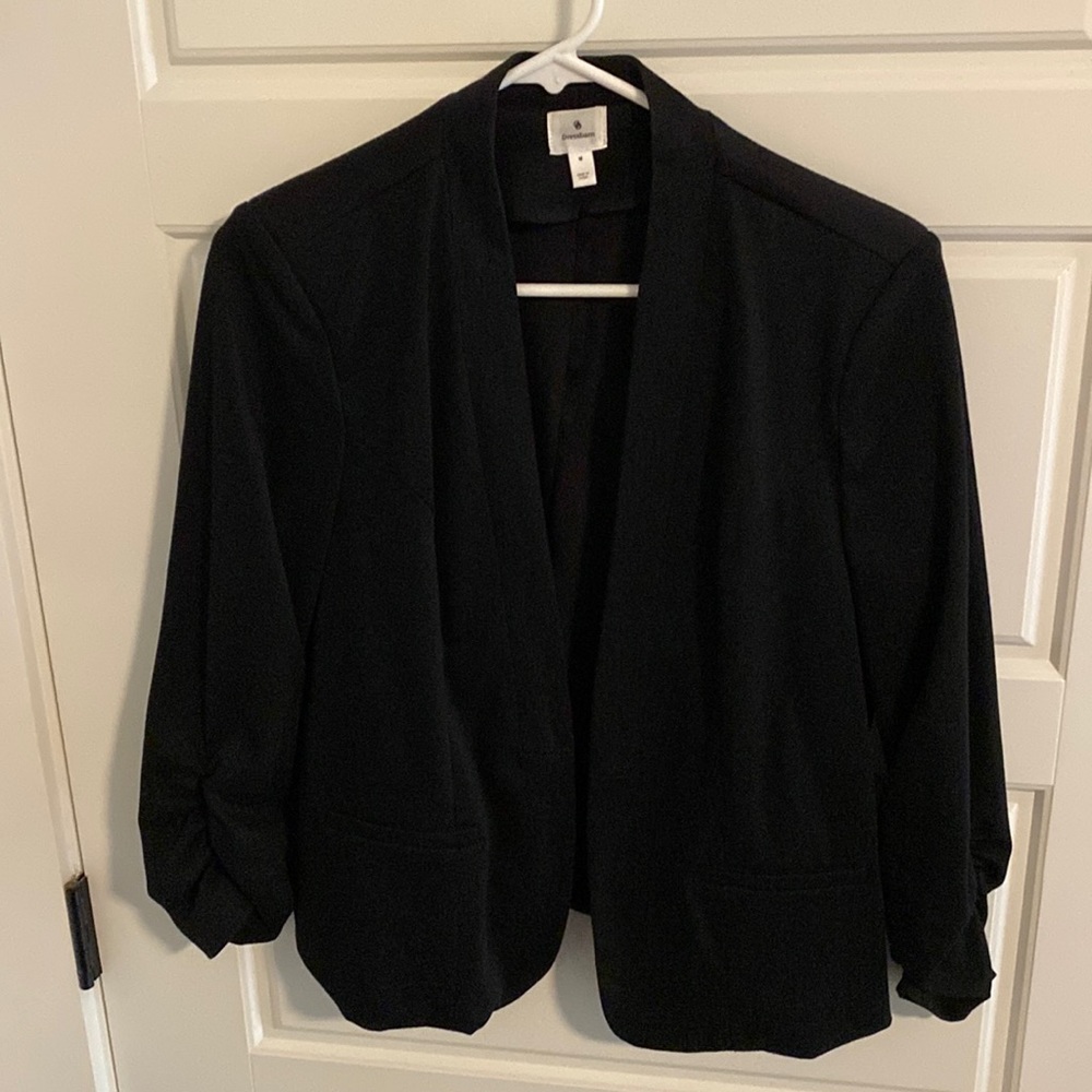 Dress Barn 3/4 ruched sleeve jacket
